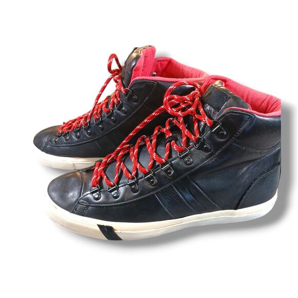Pro Keds Sneaker Size 12 Black Red Leather Upper  Royal Plus Hi D-Ring Rare 2011 - Picture 2 of 16